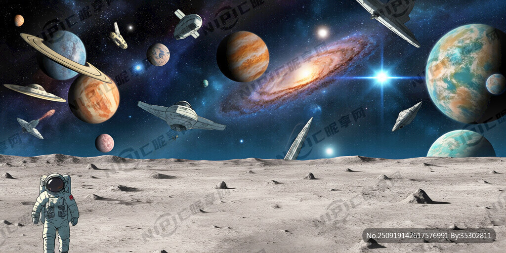 科幻感觉 有外太空 宇航员