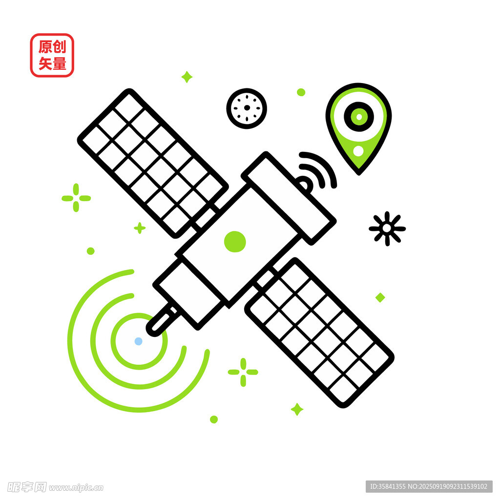 卫星通信示意图
