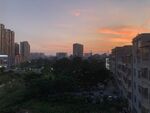 城市黄昏景色