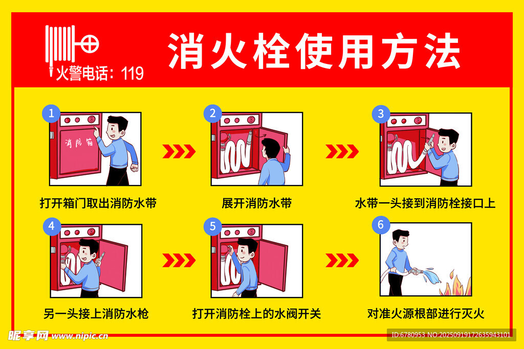 消火栓使用方法图示
