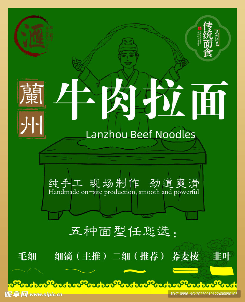兰州牛肉拉面宣传海报