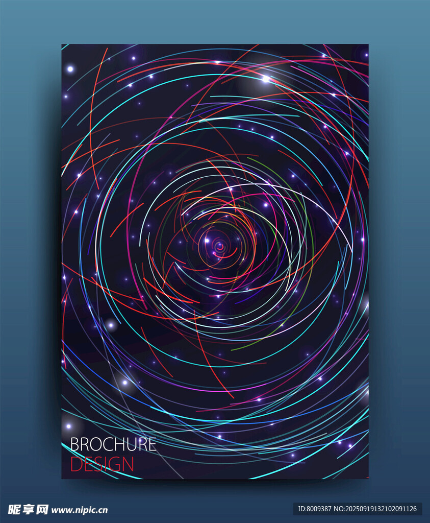 绚丽星空漩涡抽象艺术画