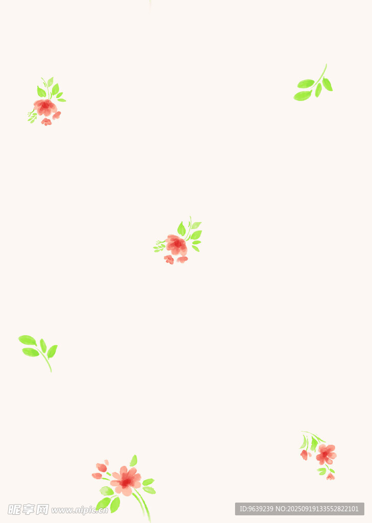 简约花卉图案背景