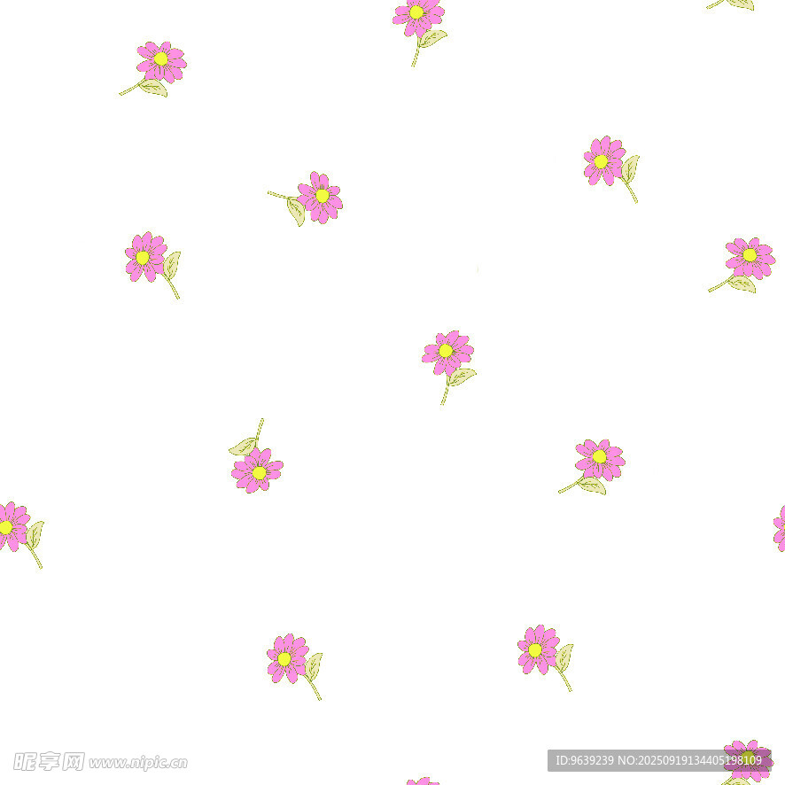 粉色小花无缝图案背景