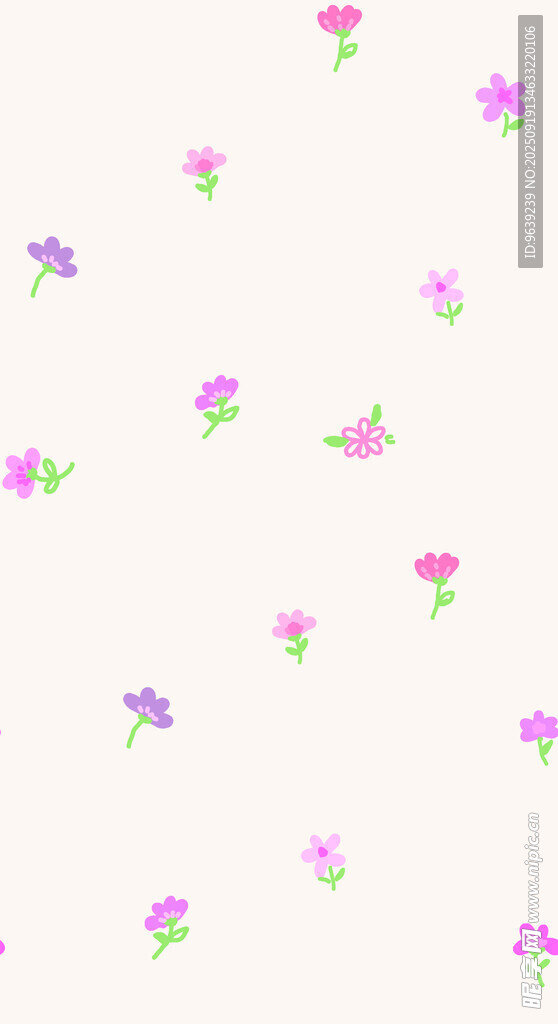粉色小花图案背景