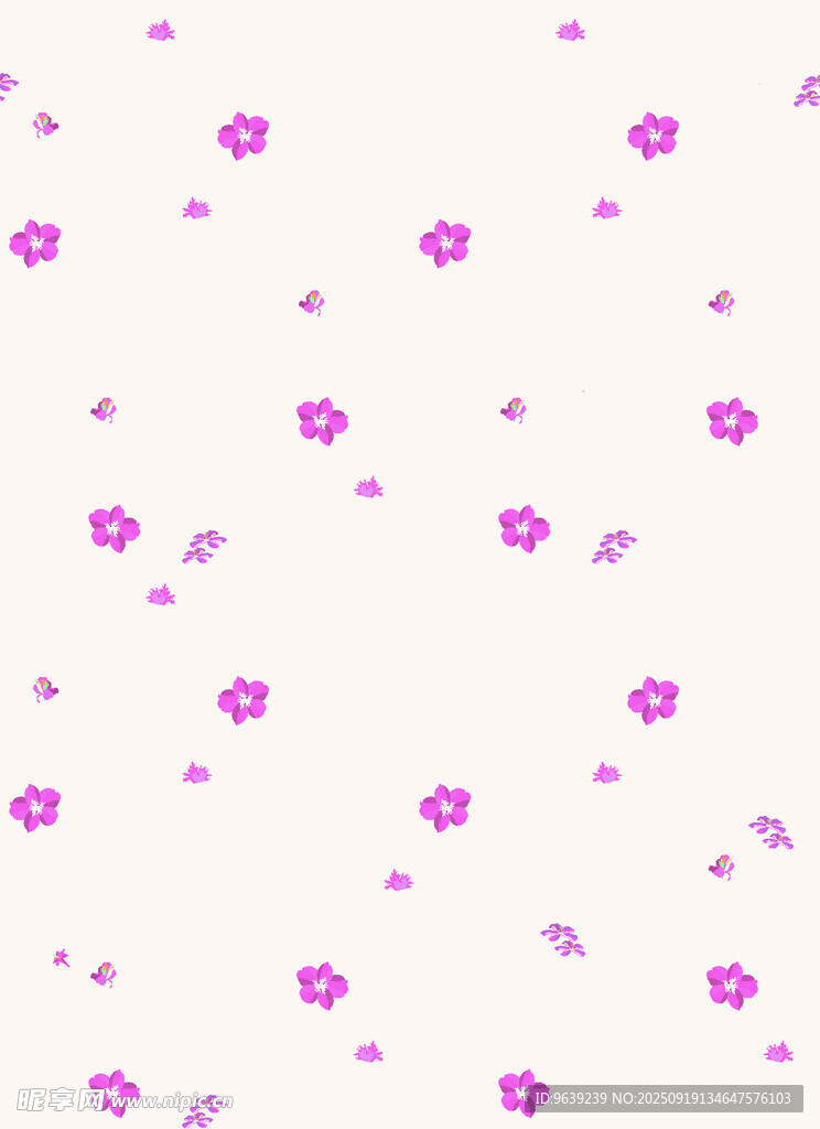 粉色小花无缝背景图案