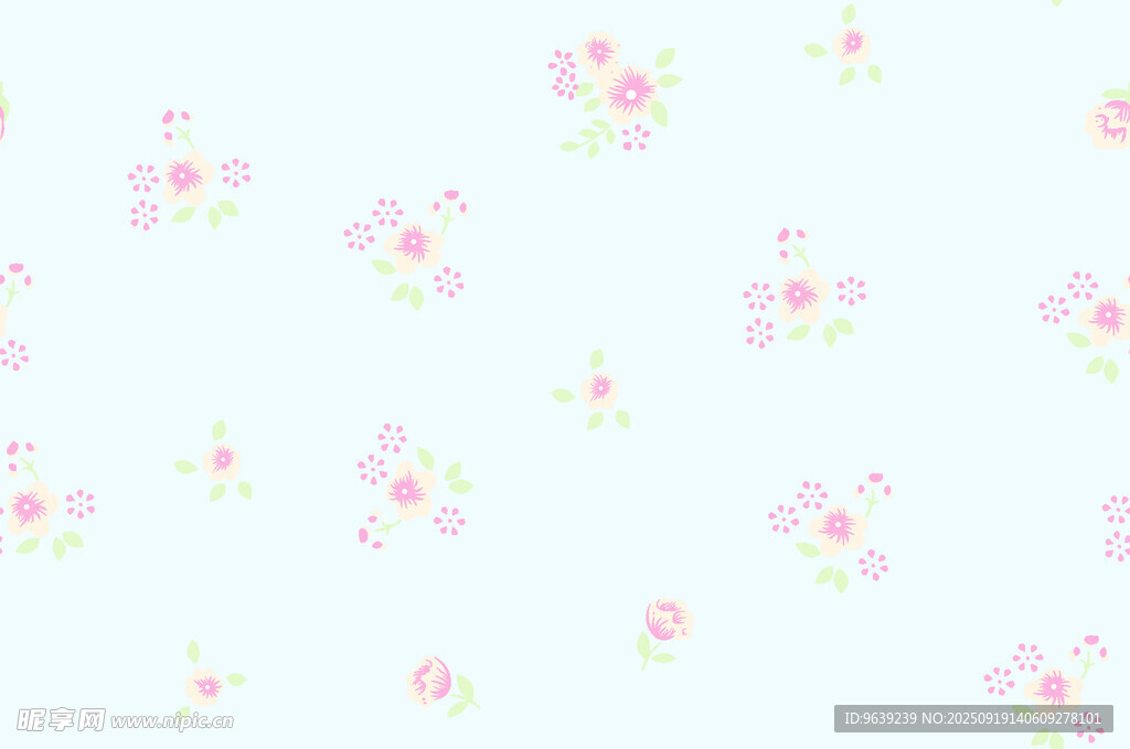 清新碎花图案背景