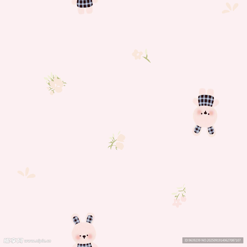 卡通小动物图案背景