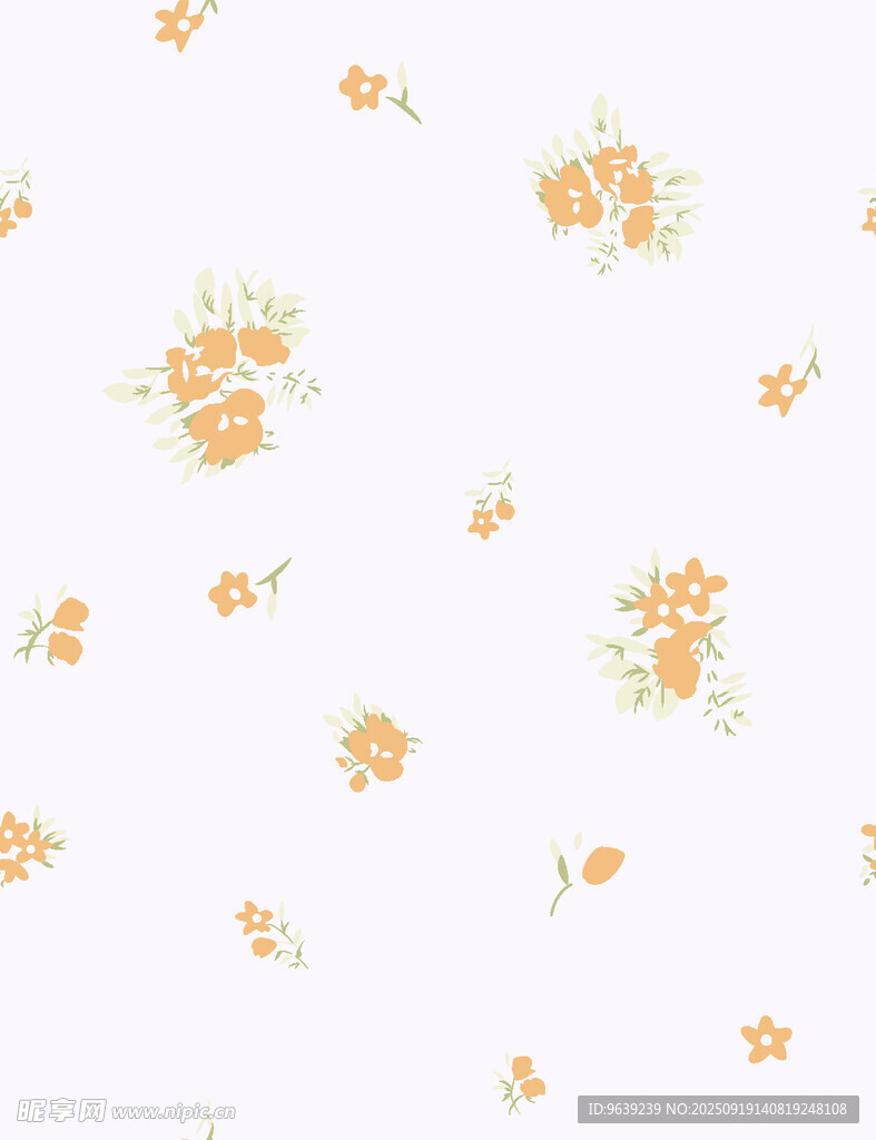 小黄花简约清新背景图案