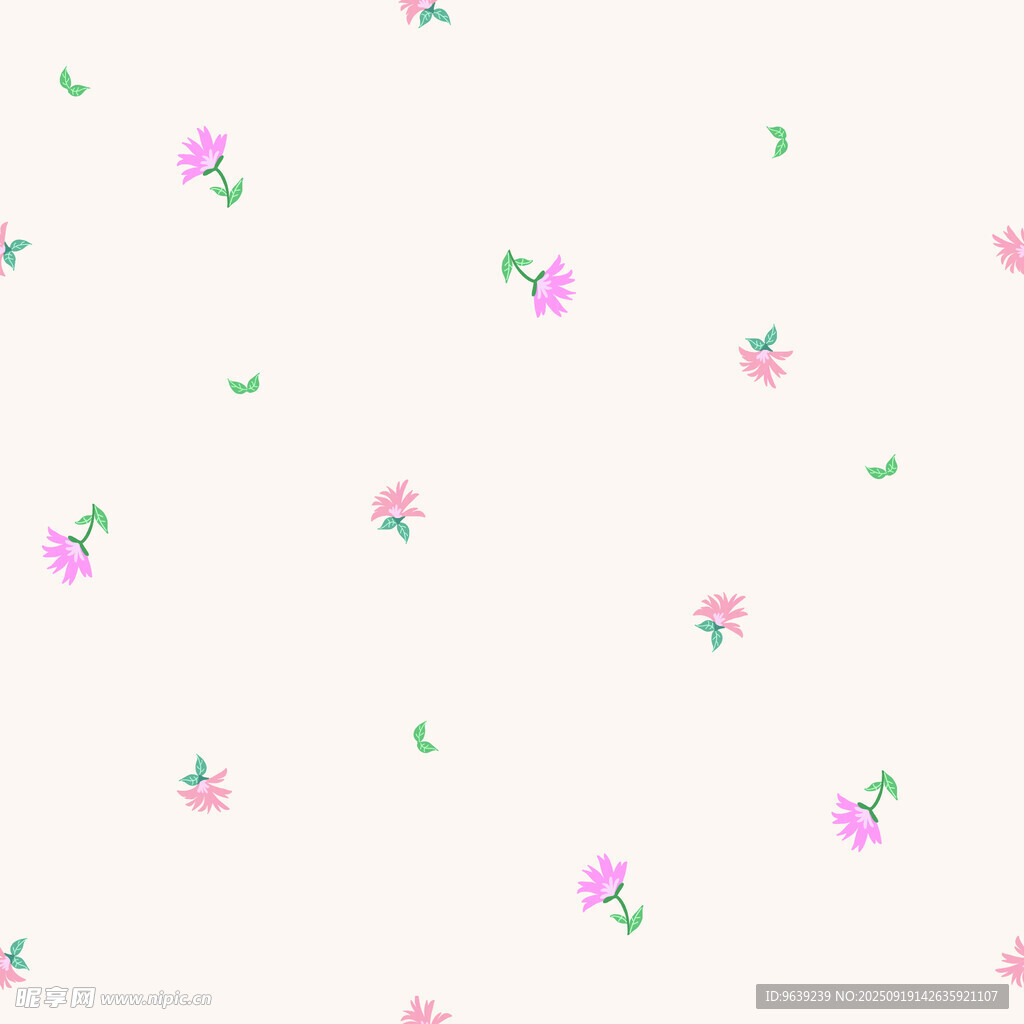 粉色小花简约图案背景