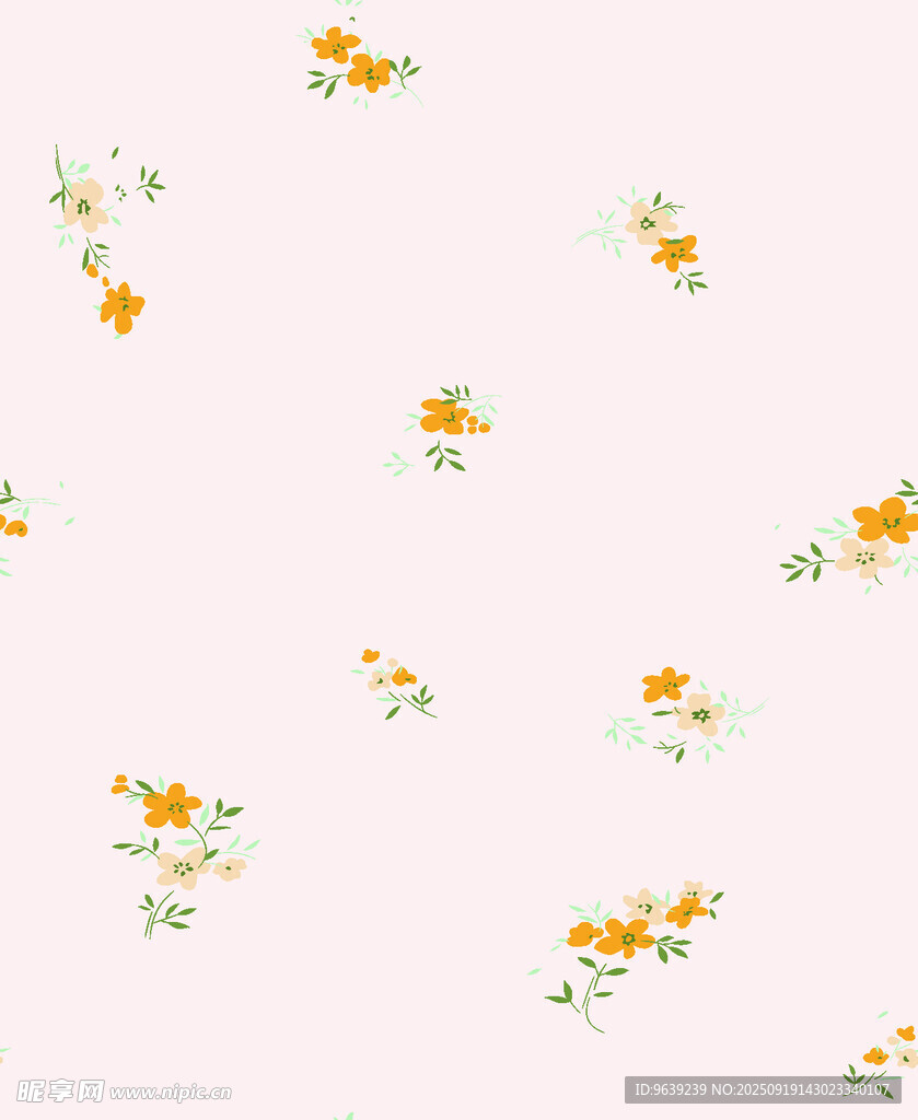 粉色底小花简约图案背景