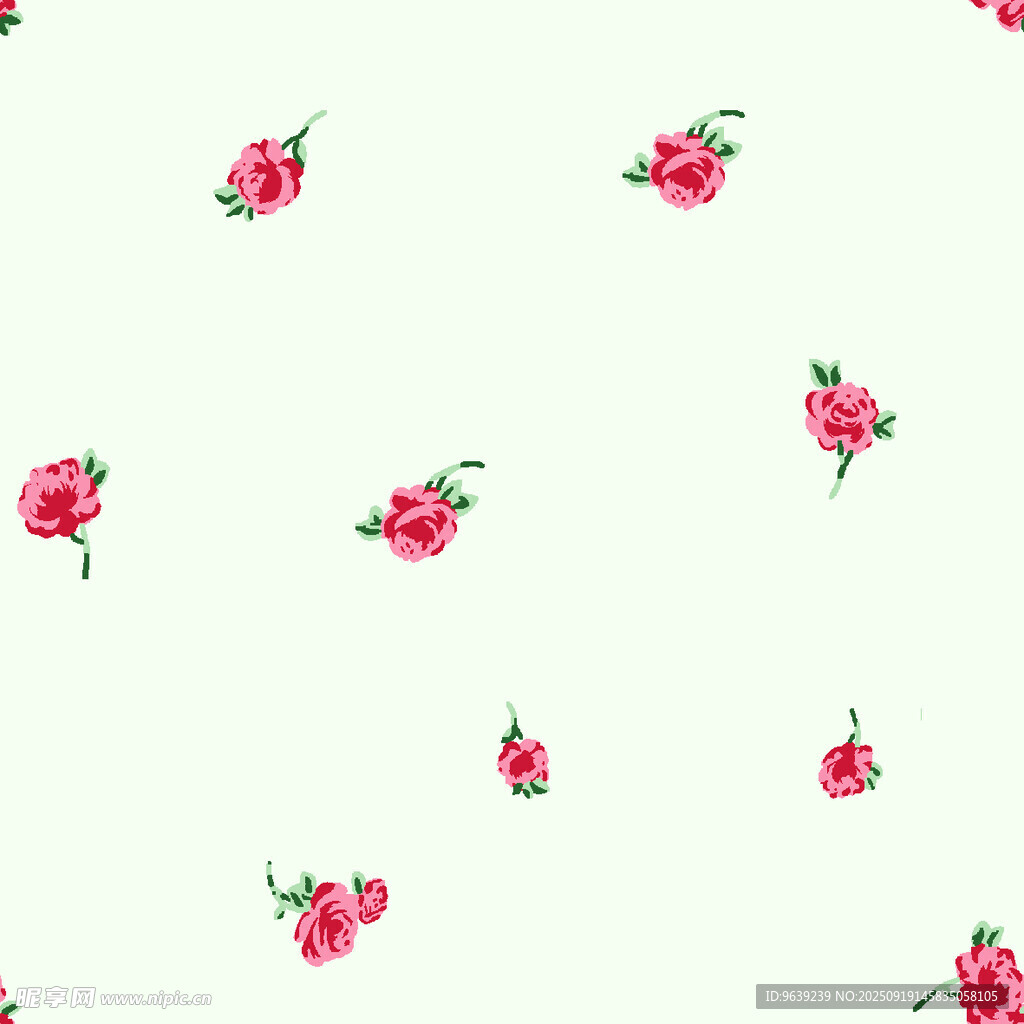 粉色小花无缝图案背景