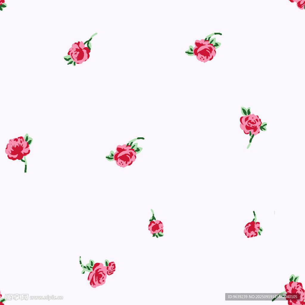 粉色小花图案清新可爱