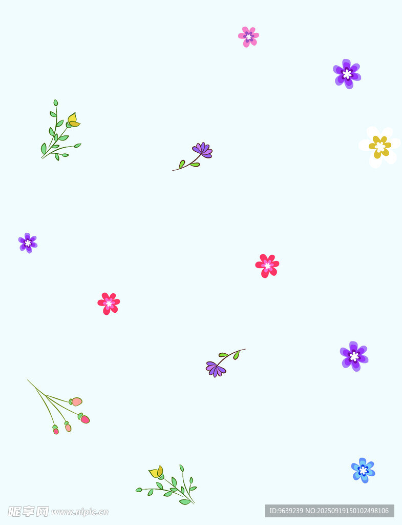 多彩小花图案背景