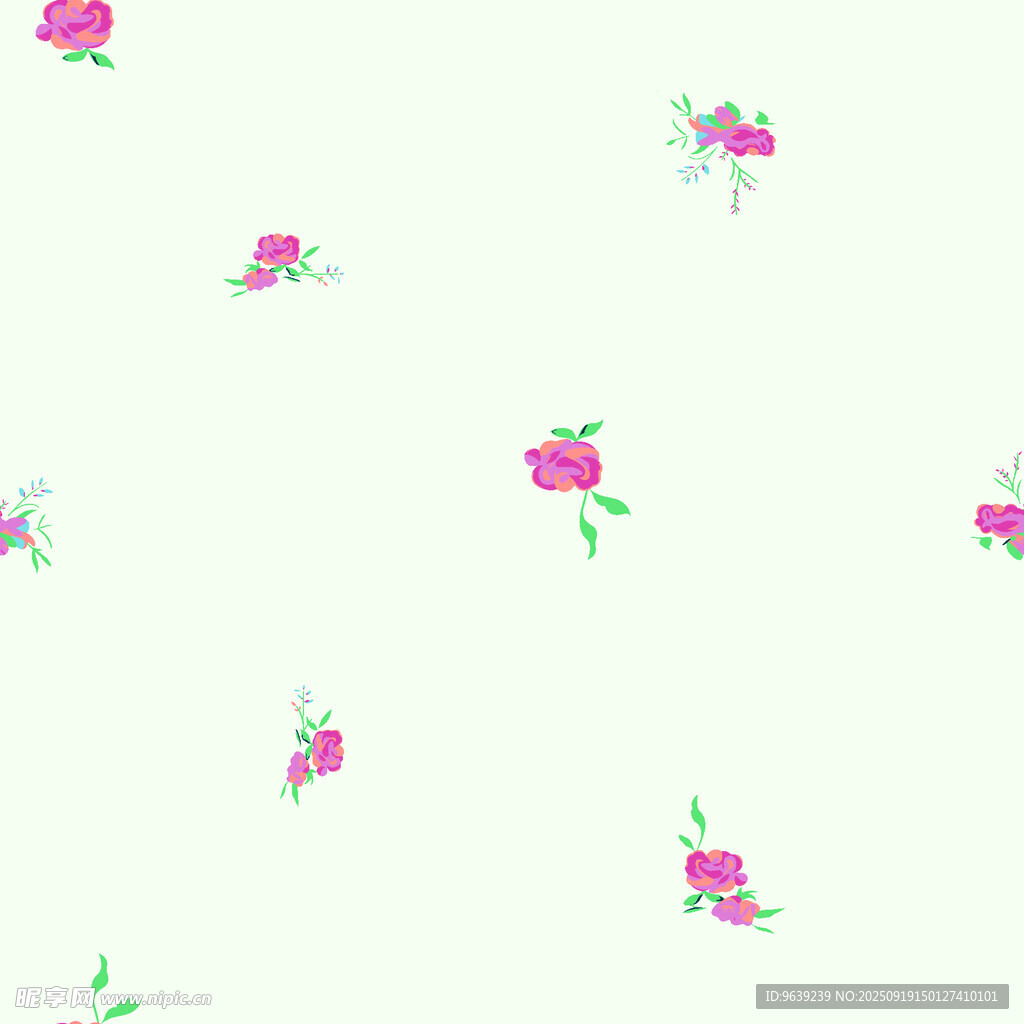 粉色小花简约背景图案