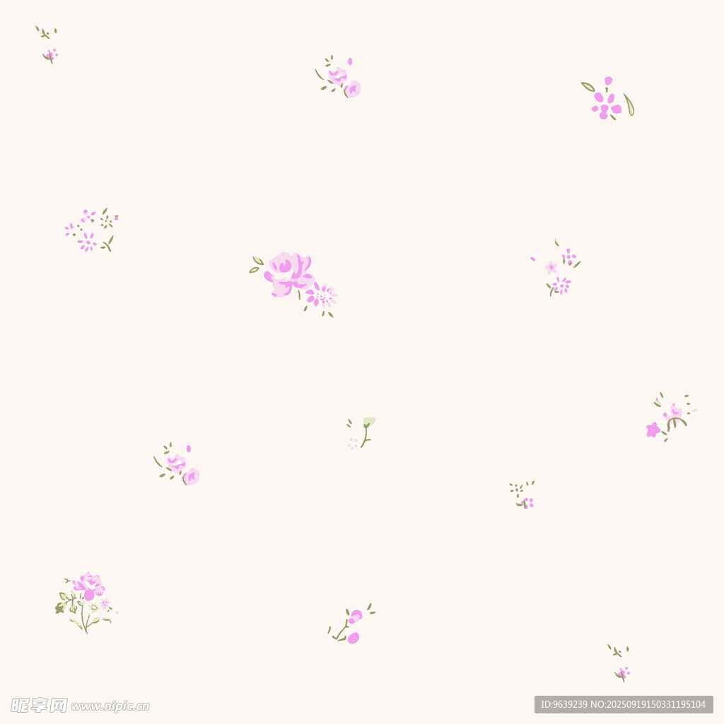 淡粉色花卉图案背景