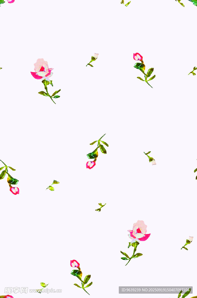 粉色小花无缝图案背景