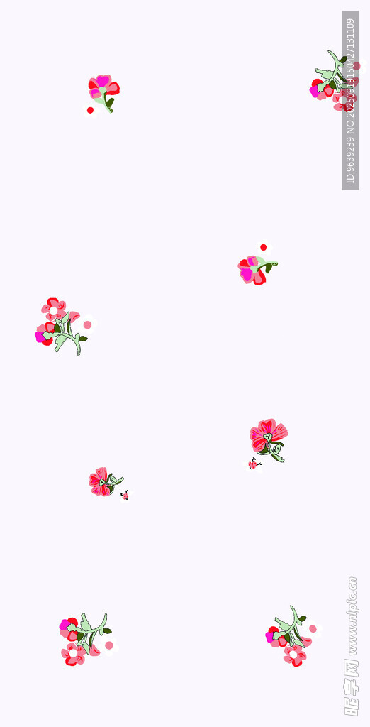 粉色花朵图案装饰元素