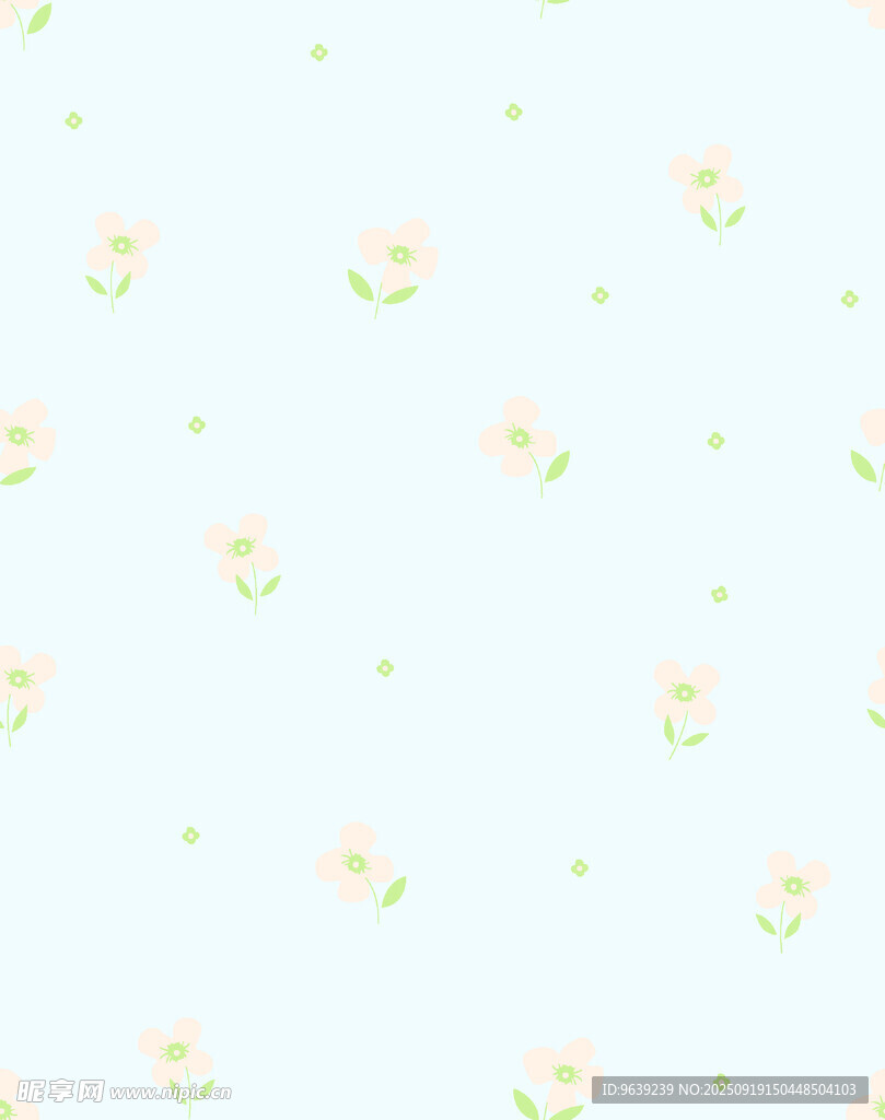 清新小花图案背景