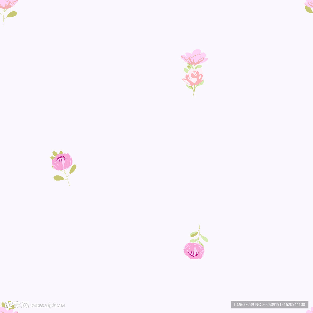 粉色小花简约图案背景