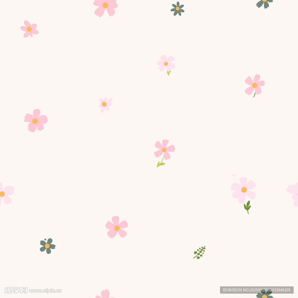 粉色小花简约背景图案