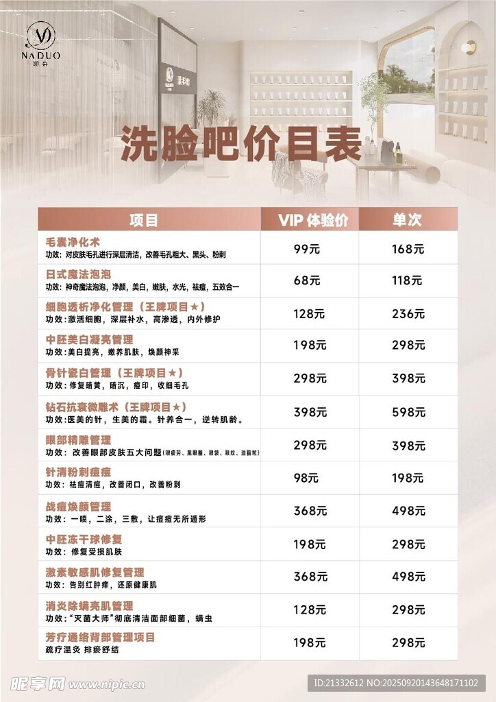 减肥餐价目表展示