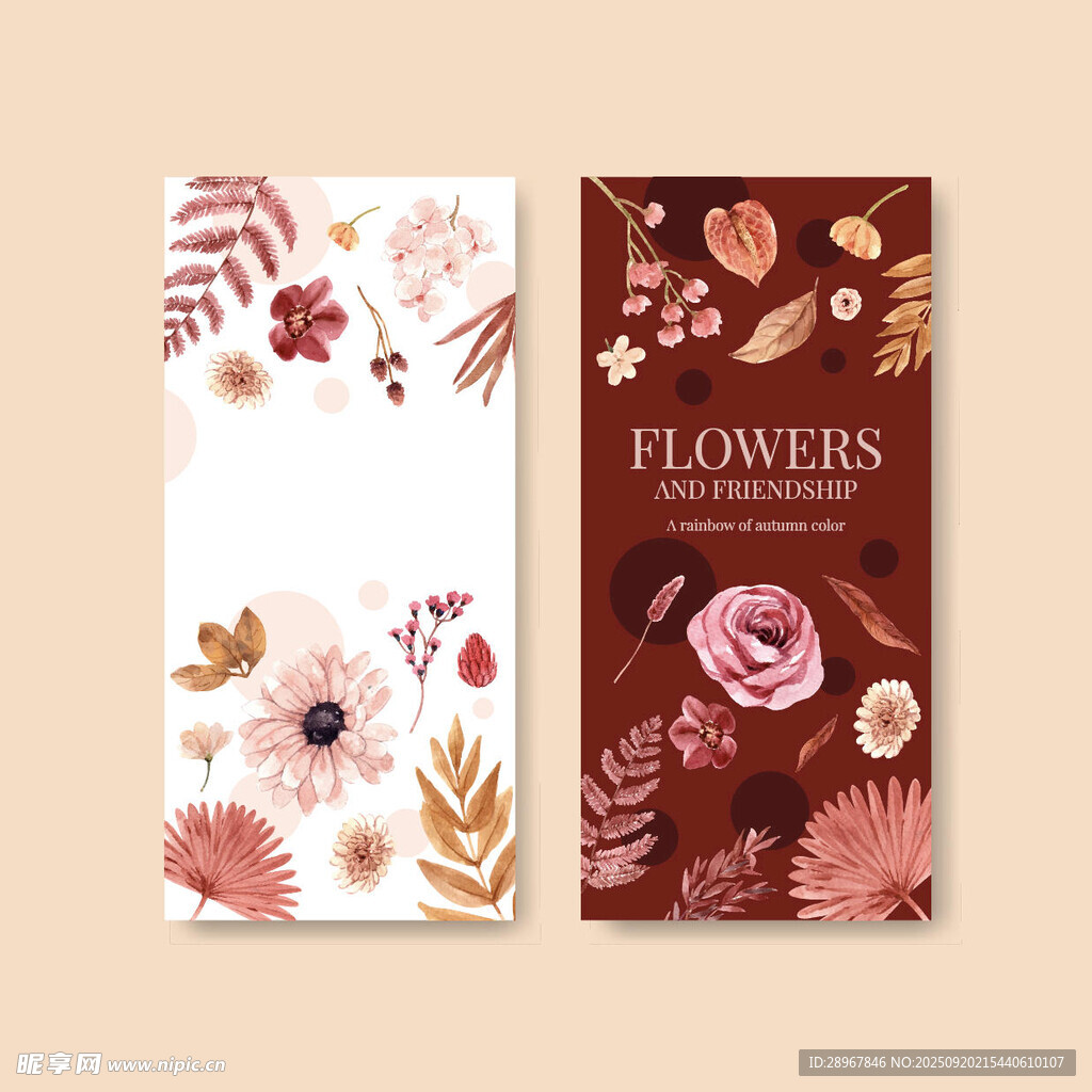 花卉主题卡片设计