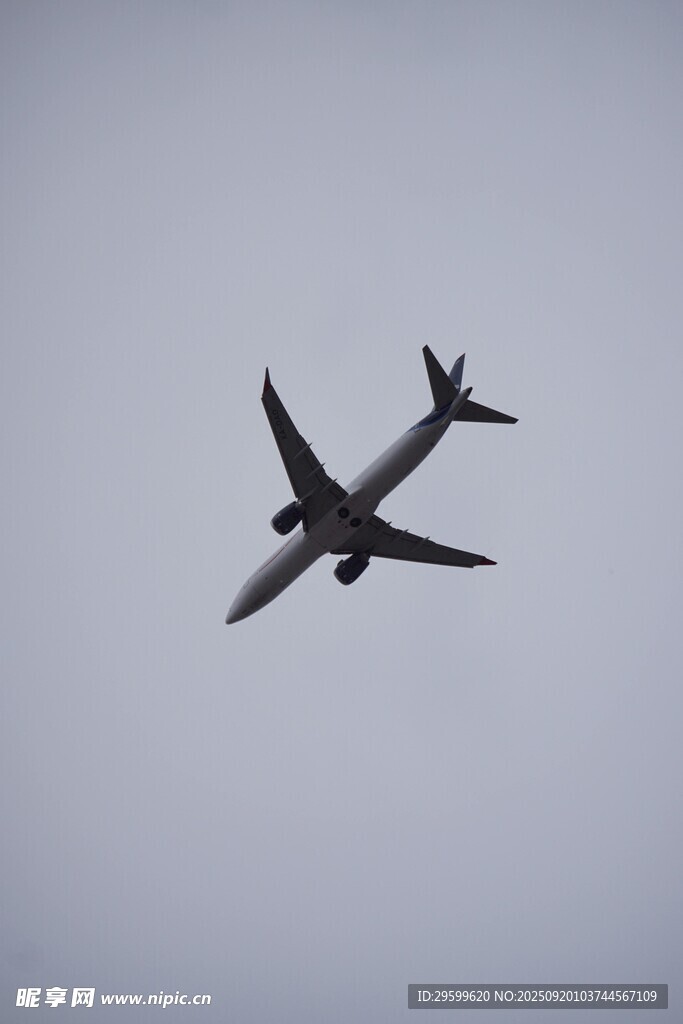 空中飞行的客机