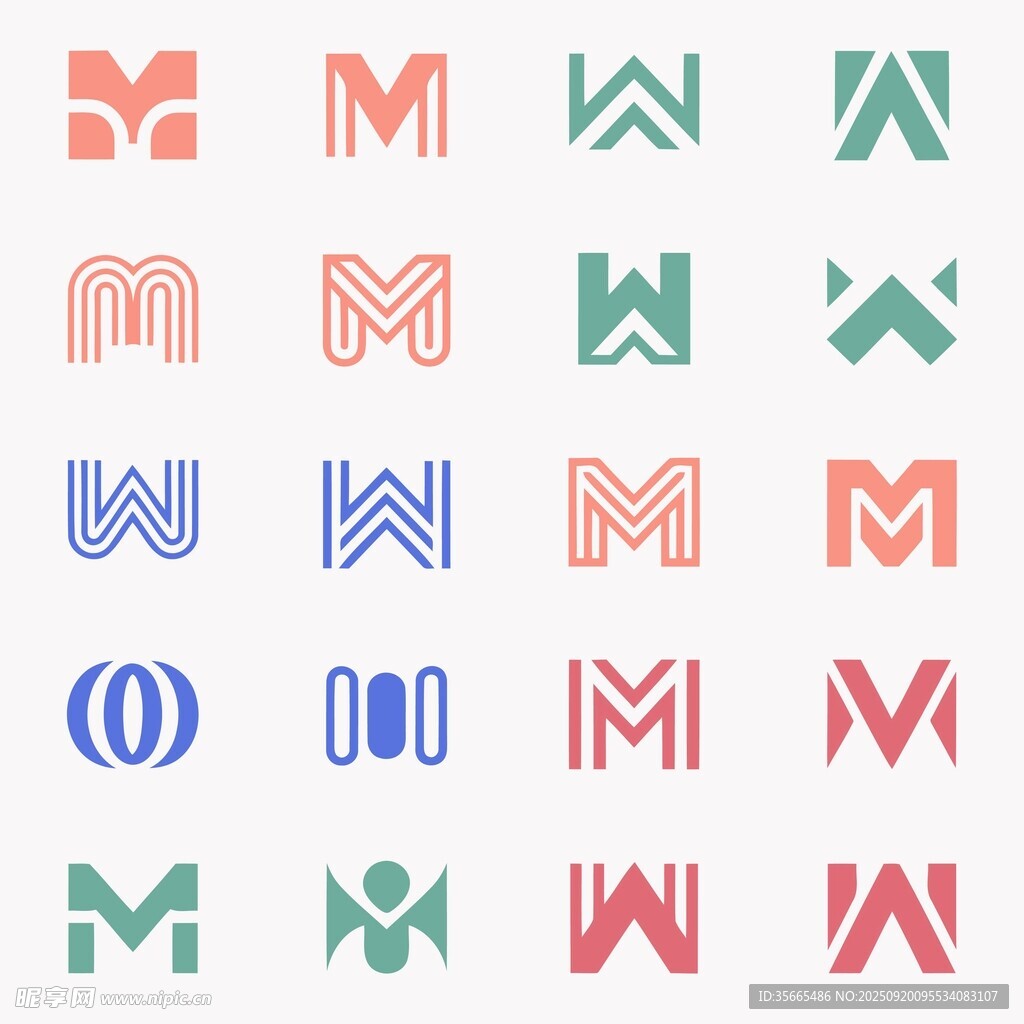 M字母标志设计