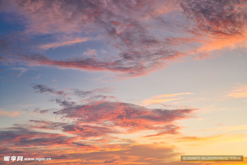 绚丽晚霞天空美景