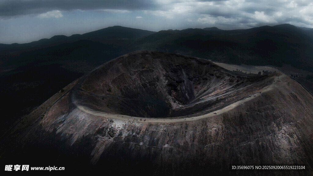 火山俯瞰图
