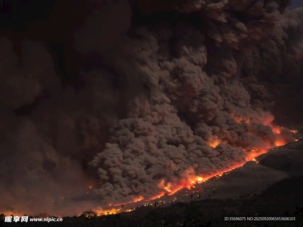 火山喷发的壮观景象
