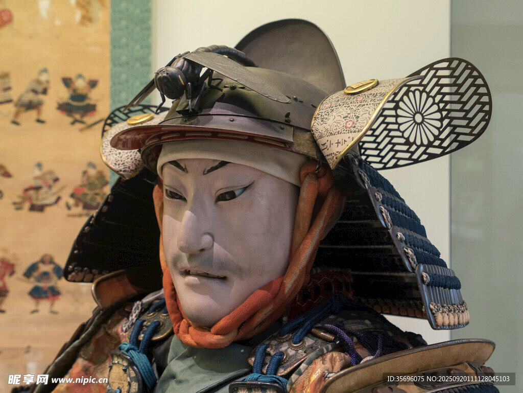 日本古代武士盔甲装扮