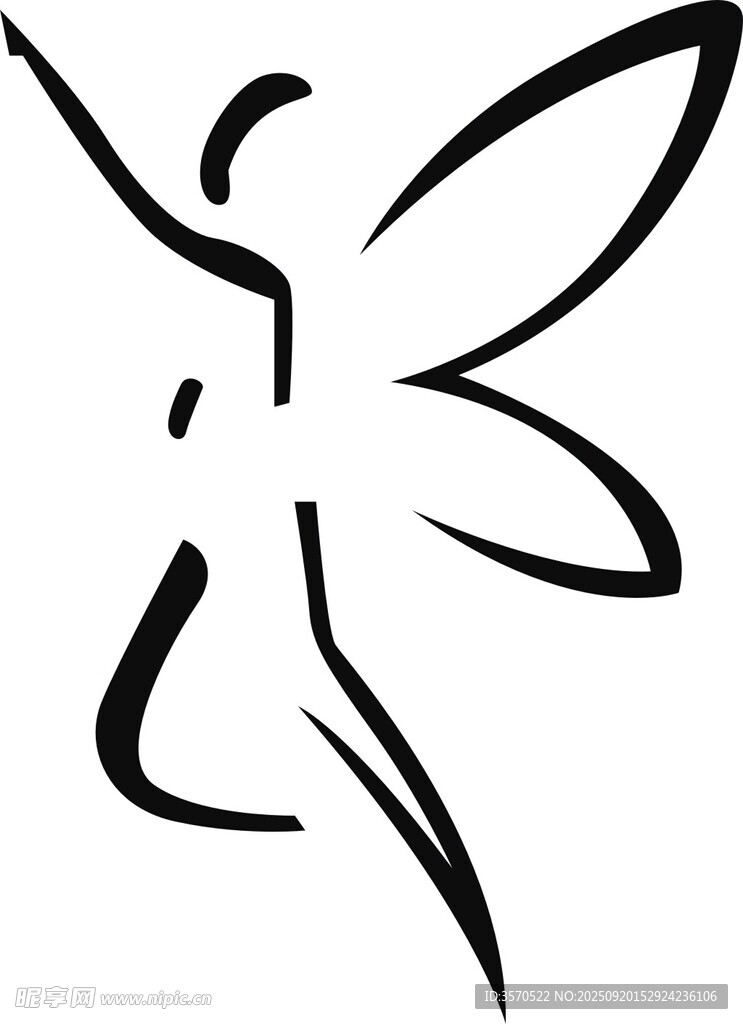 蝴蝶精灵抽象艺术图案