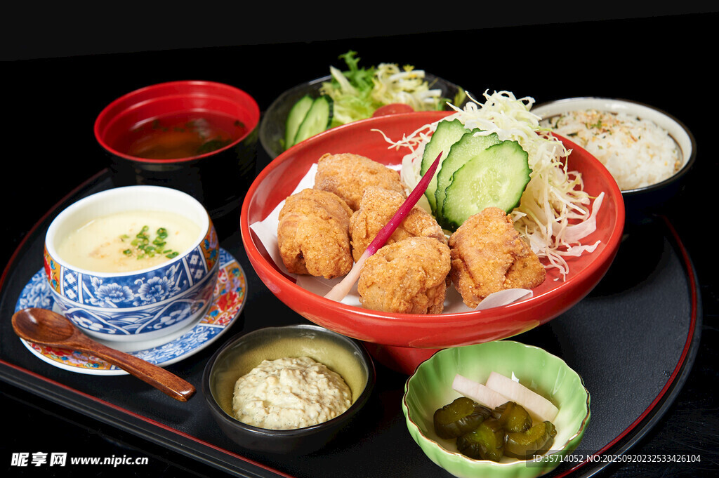 炸鸡块定食