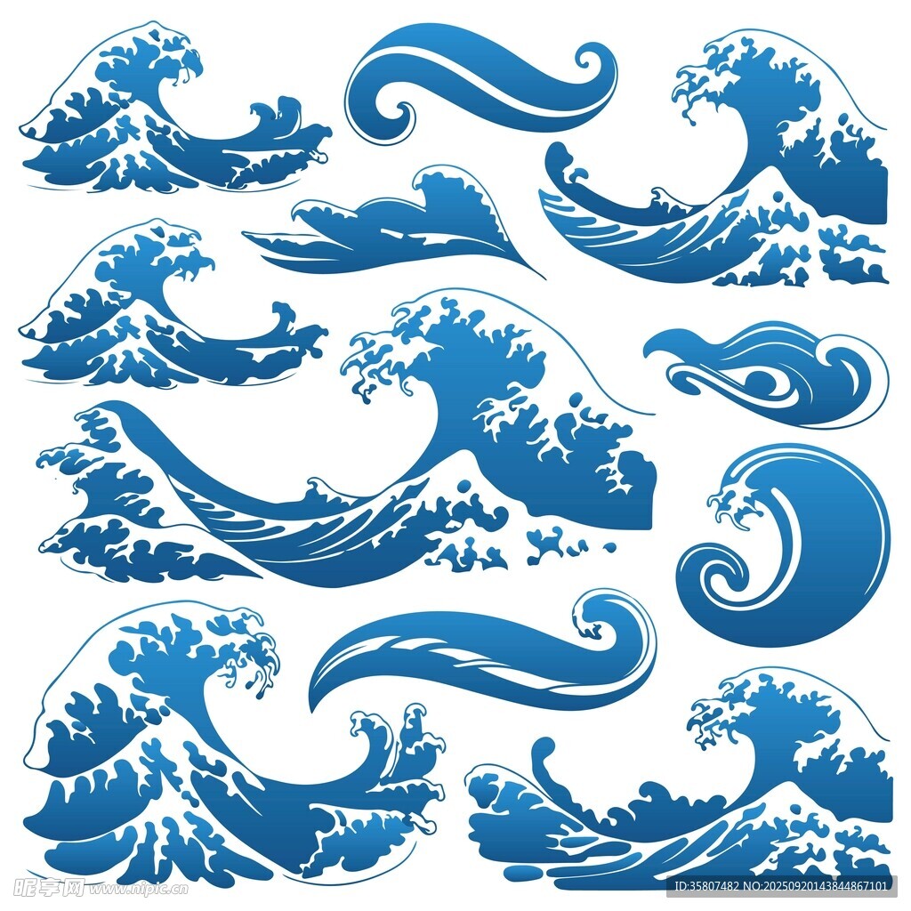 海浪图案