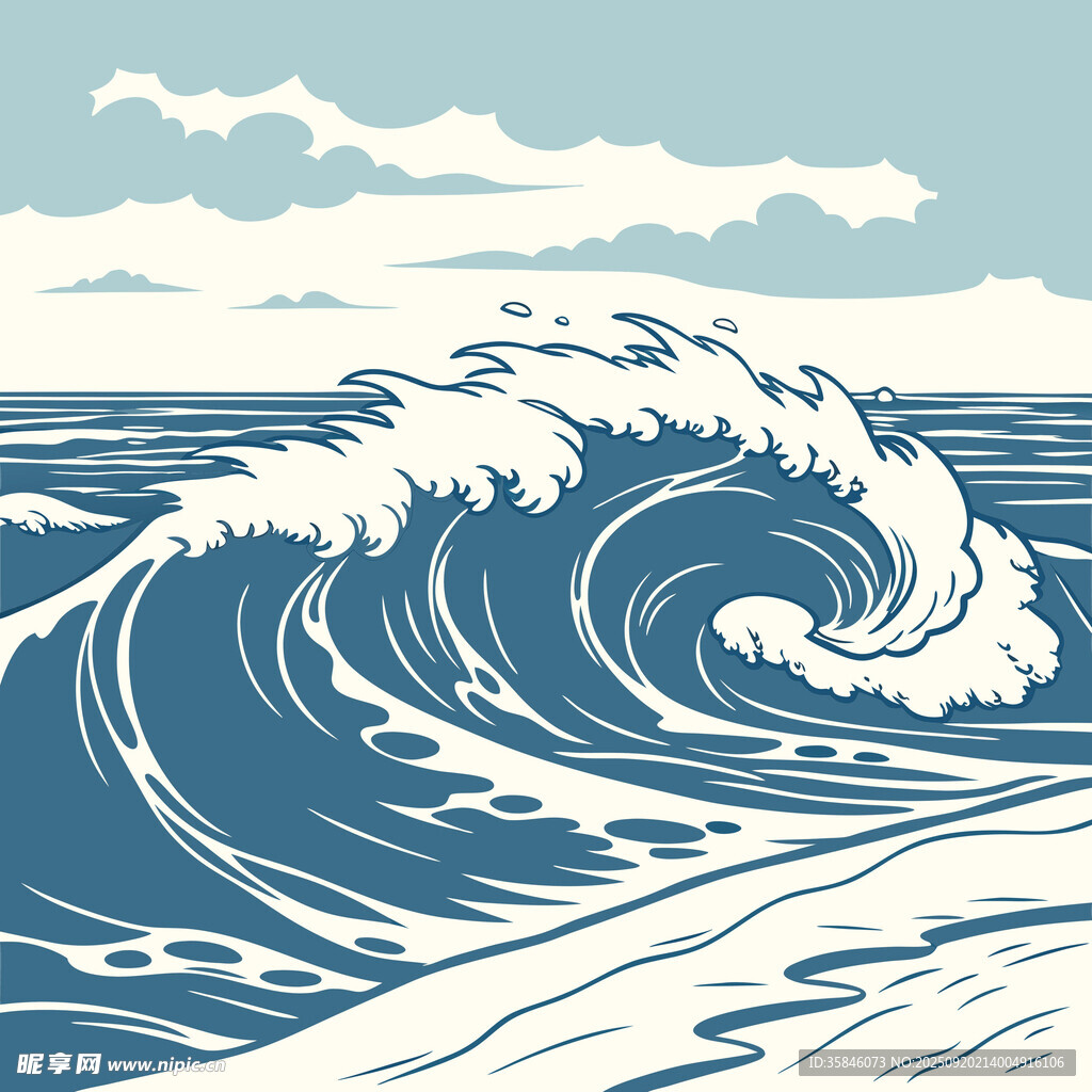 海浪插图