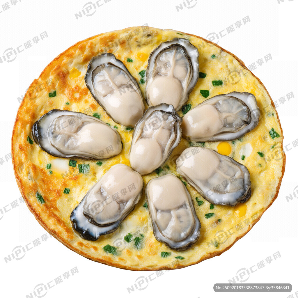 生蚝 鸡蛋饼 生蚝在上面