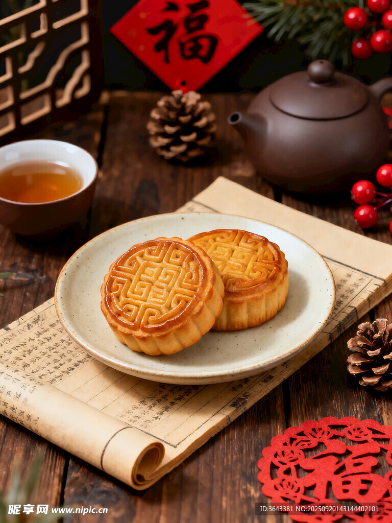 中秋月饼与传统中式茶点
