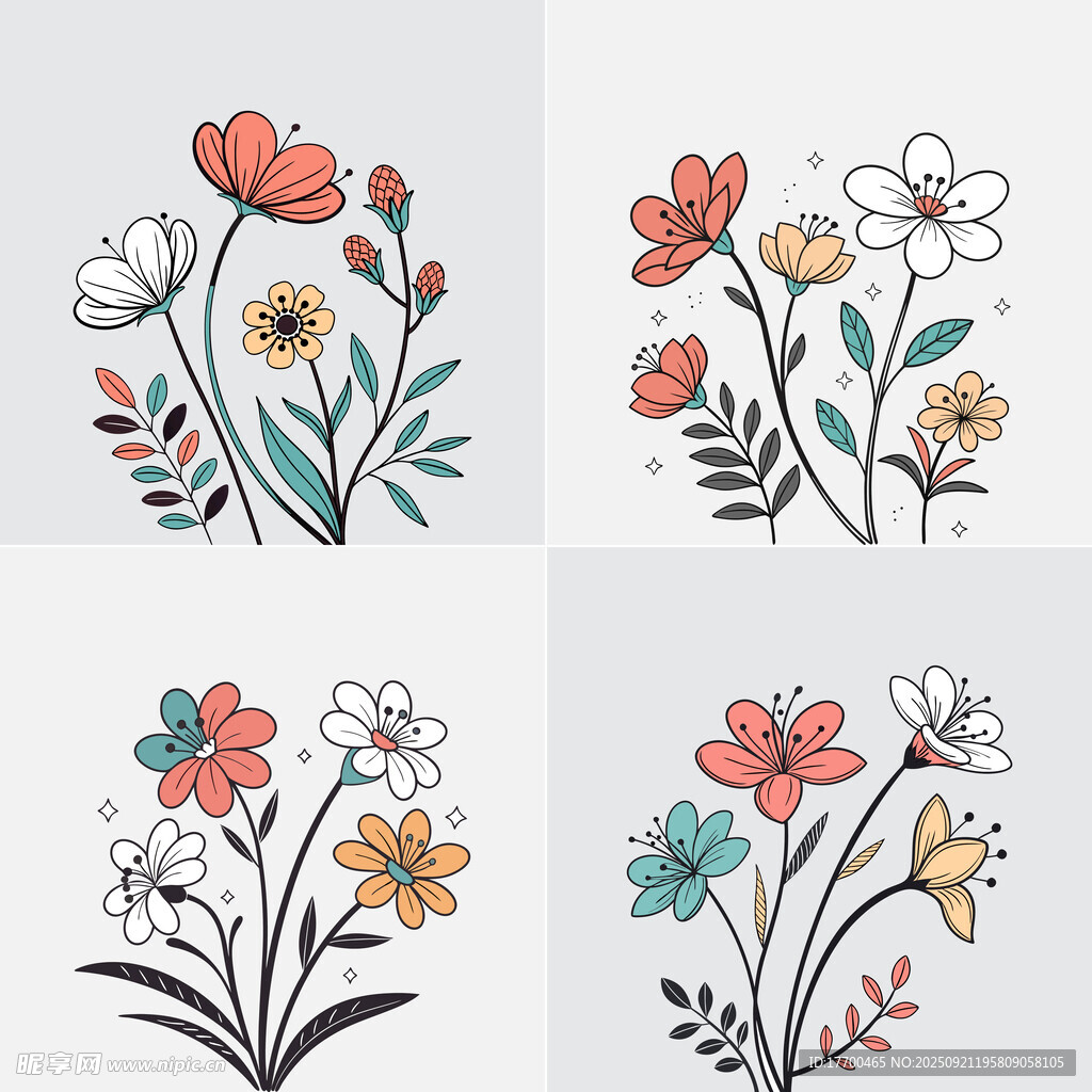 手绘花卉