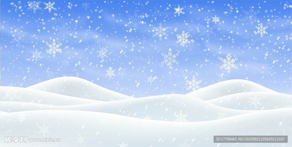雪花雪景插图