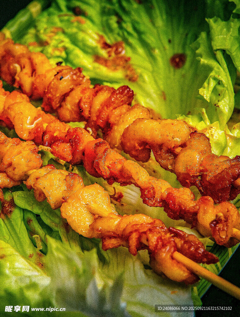 美味培根鸡肉串