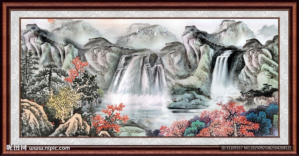 山水国画风景图