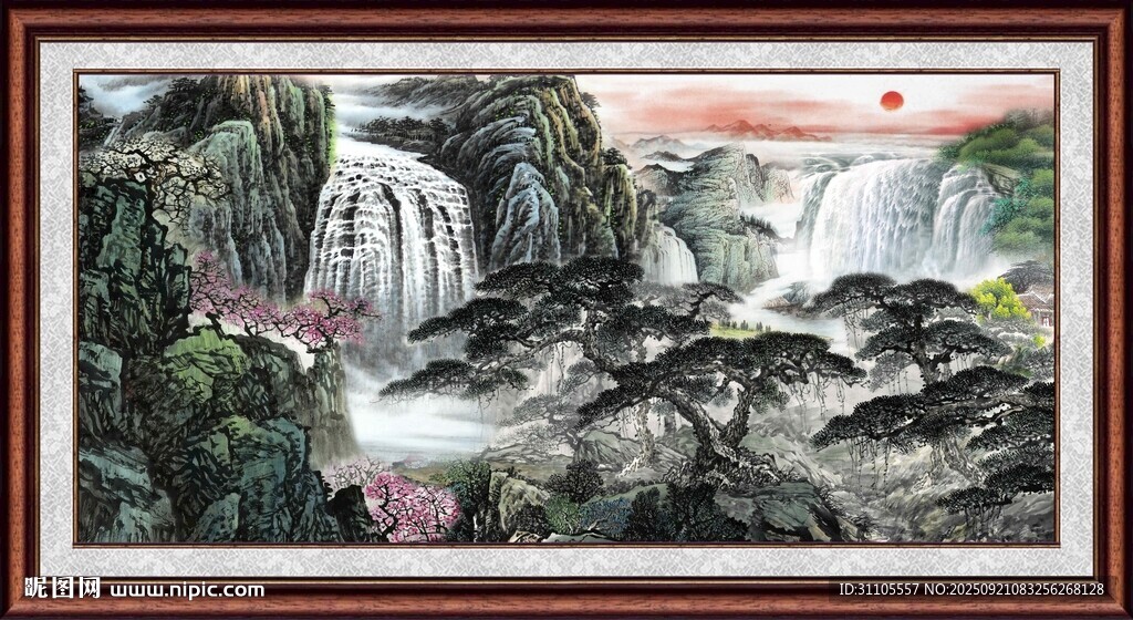 山水国画风景图