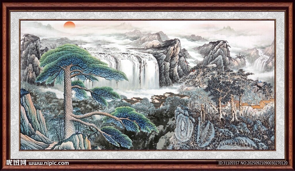 山水国画风景图