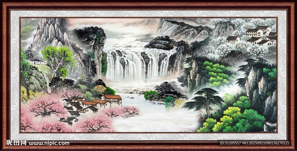 山水国画风景图