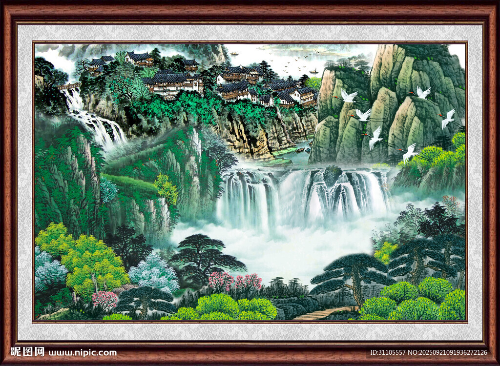 中国画山水 