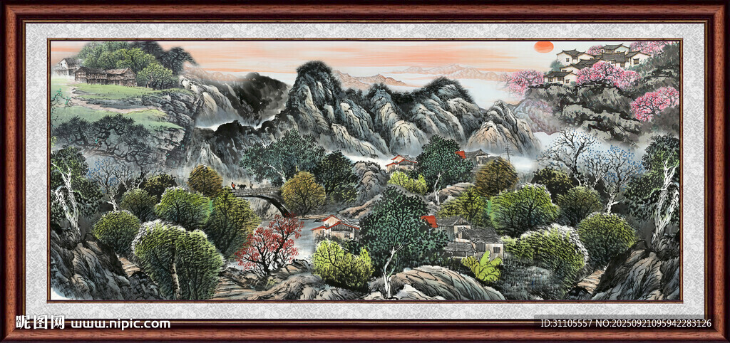 中国画山水 