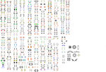多彩字符图案集合