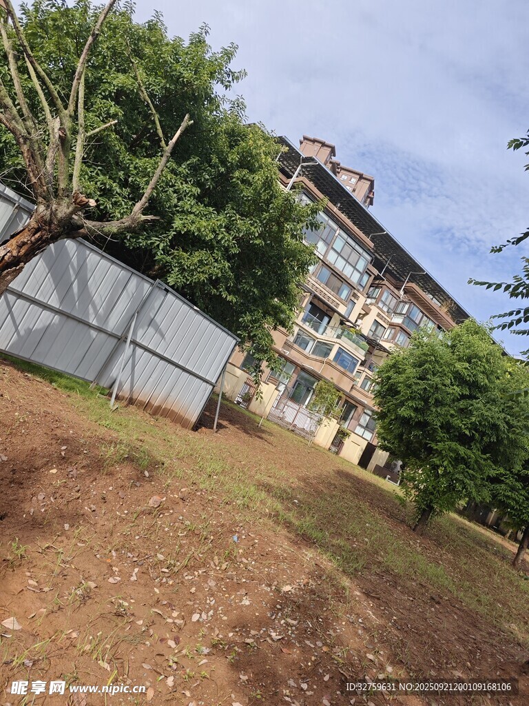 庭院绿植环绕的多层建筑